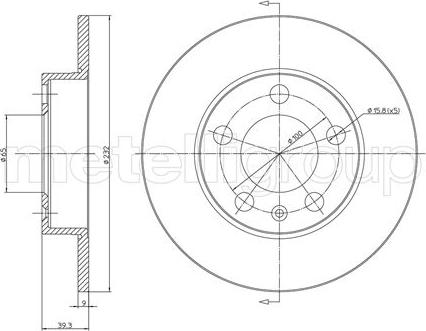 Metelli 23-0366C - Тормозной диск abcparts.ee