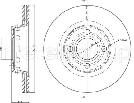 Metelli 23-0330 - Тормозной диск abcparts.ee