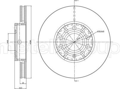 Metelli 23-0262C - Тормозной диск abcparts.ee