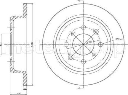 Metelli 23-0267 - Тормозной диск abcparts.ee