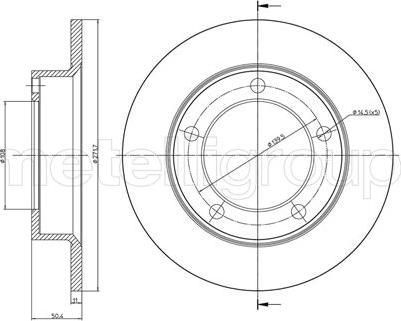 Metelli 23-0206 - Тормозной диск abcparts.ee