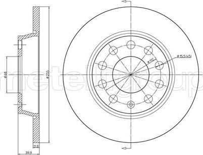 Metelli 23-0749C - Тормозной диск abcparts.ee