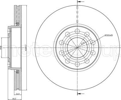Metelli 23-0745C - Тормозной диск abcparts.ee