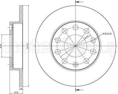 Metelli 23-0748C - Тормозной диск abcparts.ee