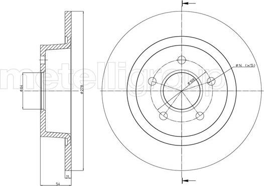 Metelli 23-0761C - Тормозной диск abcparts.ee
