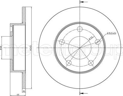 Metelli 23-0708C - Тормозной диск abcparts.ee