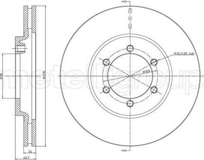 Metelli 23-0711 - Тормозной диск abcparts.ee
