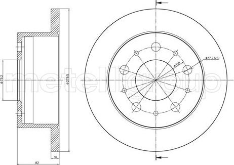 Metelli 23-0732 - Тормозной диск abcparts.ee