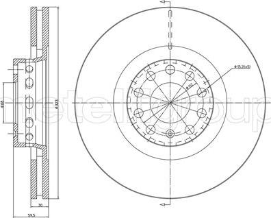 Metelli 23-0737C - Тормозной диск abcparts.ee