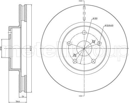 Metelli 23-1461C - Тормозной диск abcparts.ee