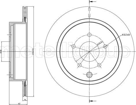 Metelli 23-1406C - Тормозной диск abcparts.ee