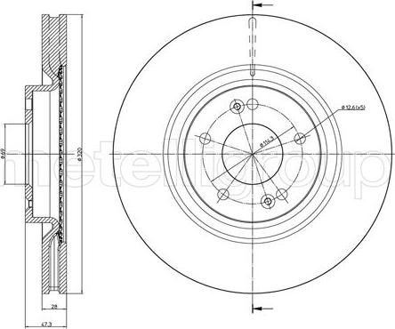 Metelli 23-1403C - Тормозной диск abcparts.ee