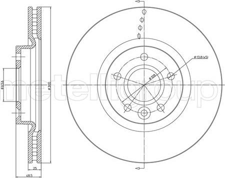 Metelli 23-1476C - Тормозной диск abcparts.ee