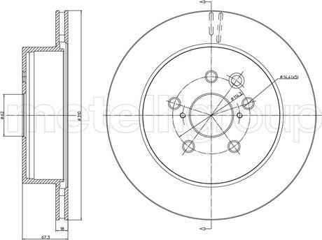 Metelli 23-1541C - Тормозной диск abcparts.ee