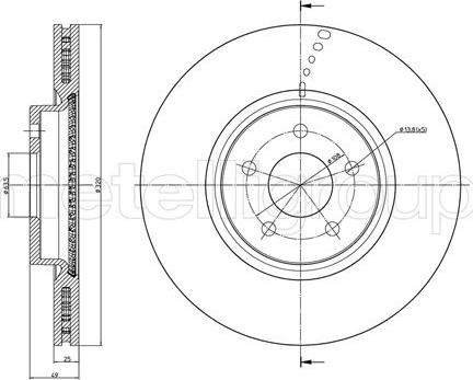 Metelli 23-1512C - Тормозной диск abcparts.ee
