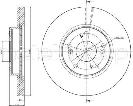 Metelli 23-1685C - Тормозной диск abcparts.ee