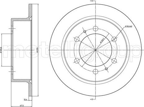 Metelli 23-1034C - Тормозной диск abcparts.ee