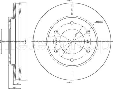 Metelli 23-1076C - Тормозной диск abcparts.ee