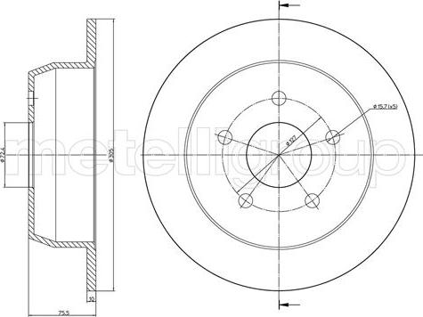 Metelli 23-1116C - Тормозной диск abcparts.ee