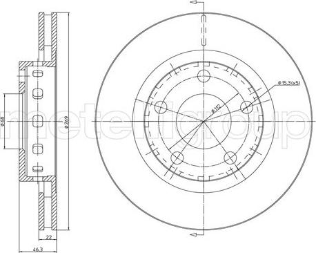 Metelli 23-1123C - Тормозной диск abcparts.ee