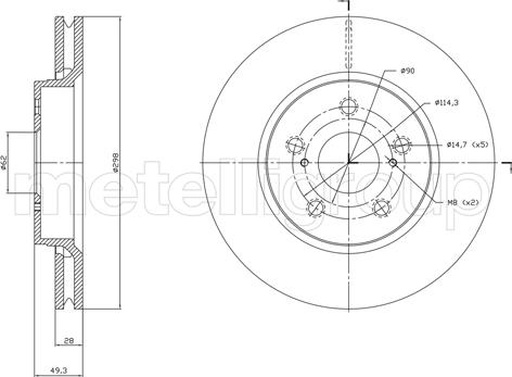 Metelli 23-1840C - Тормозной диск abcparts.ee