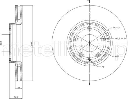 Metelli 23-1850C - Тормозной диск abcparts.ee