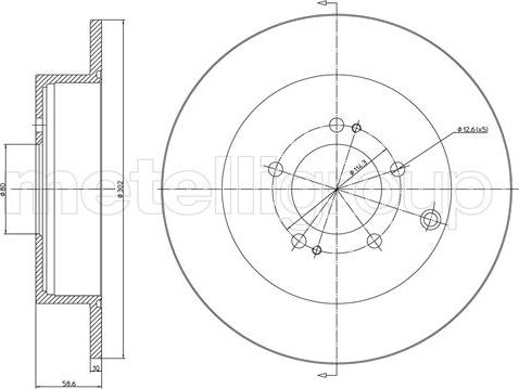 Metelli 23-1332C - Тормозной диск abcparts.ee