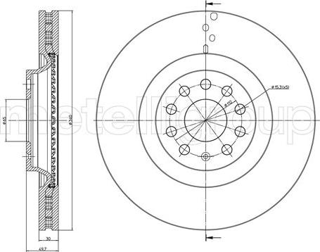 Metelli 23-1243C - Тормозной диск abcparts.ee