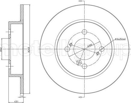 Metelli 23-1256C - Тормозной диск abcparts.ee