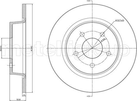 Metelli 23-1251C - Тормозной диск abcparts.ee