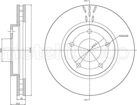 Metelli 23-1269C - Тормозной диск abcparts.ee
