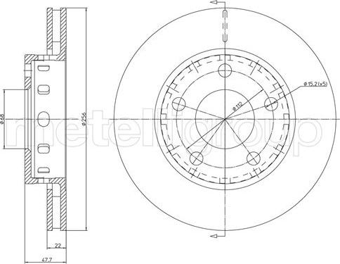 Metelli 23-1210C - Тормозной диск abcparts.ee