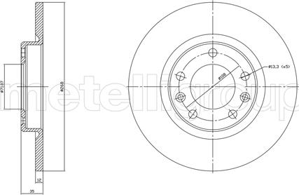 Metelli 23-1759C - Тормозной диск abcparts.ee