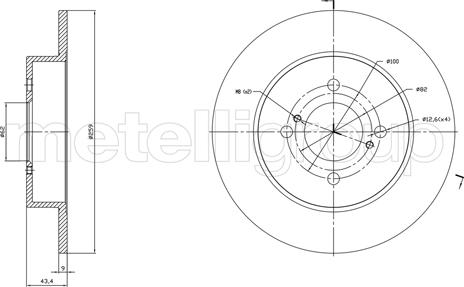 Metelli 23-1758C - Тормозной диск abcparts.ee