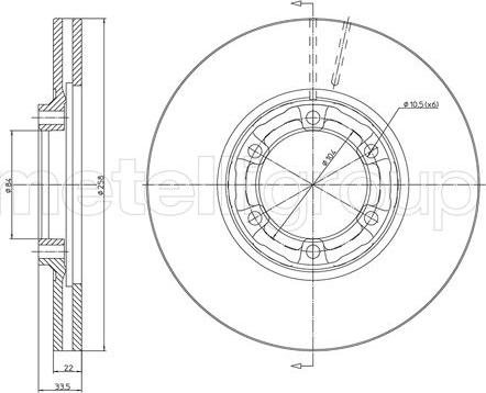 Metelli 23-1736 - Тормозной диск abcparts.ee