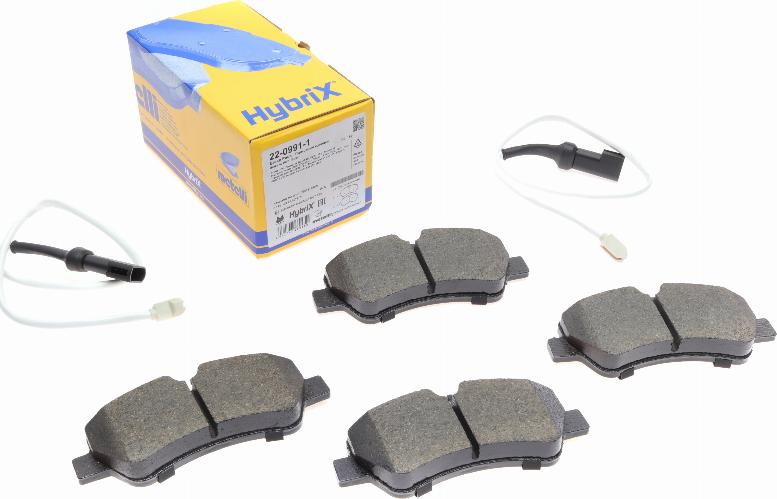 Metelli 22-0991-1 - Тормозные колодки, дисковые, комплект abcparts.ee