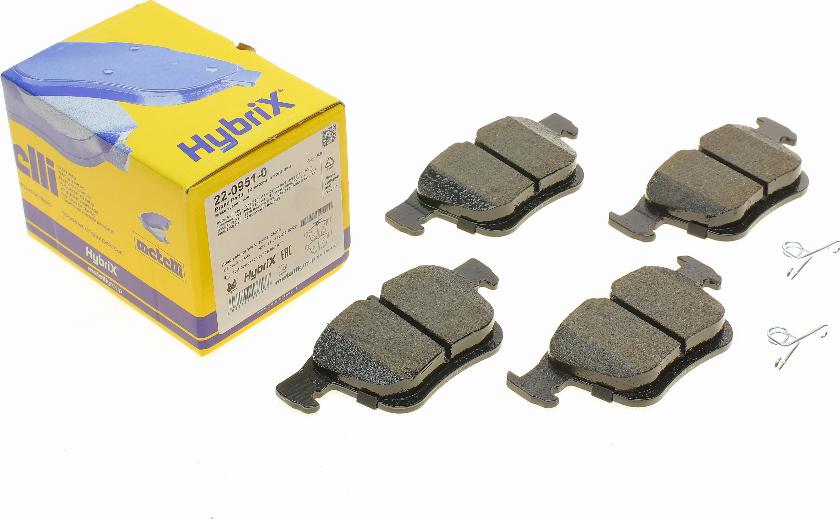 Metelli 22-0951-0 - Тормозные колодки, дисковые, комплект abcparts.ee