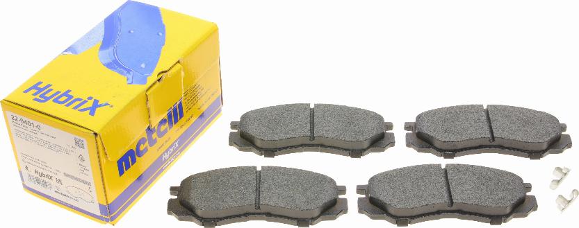 Metelli 22-0401-0 - Тормозные колодки, дисковые, комплект abcparts.ee