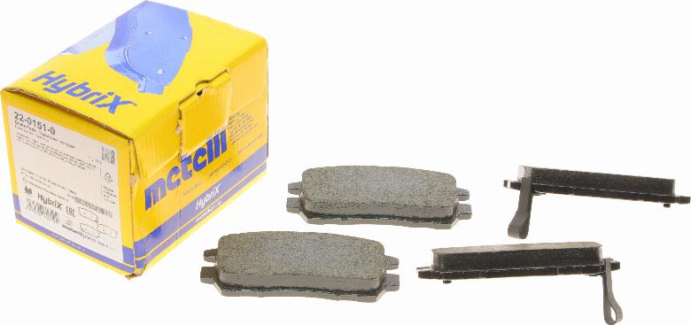 Metelli 22-0151-0 - Тормозные колодки, дисковые, комплект abcparts.ee