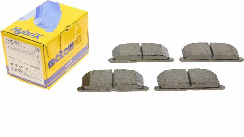 Metelli 22-0108-0 - Тормозные колодки, дисковые, комплект abcparts.ee