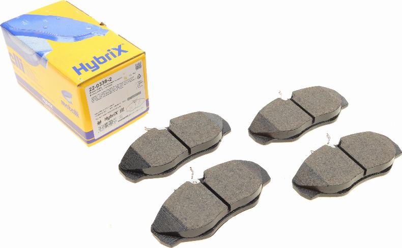 Metelli 22-0338-2 - Тормозные колодки, дисковые, комплект abcparts.ee