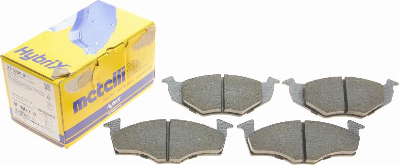 Metelli 22-0206-0 - Тормозные колодки, дисковые, комплект abcparts.ee