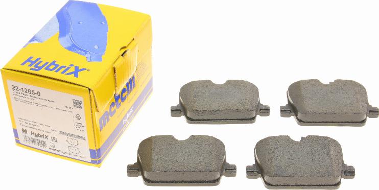 Metelli 22-1265-0 - Тормозные колодки, дисковые, комплект abcparts.ee