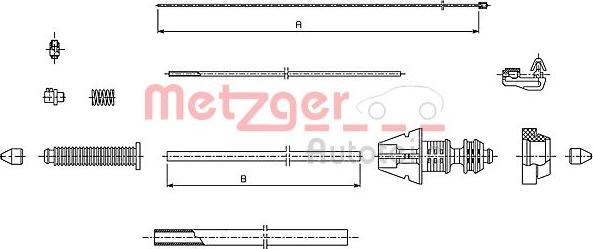 Metzger 493.1 - Тросик газа abcparts.ee