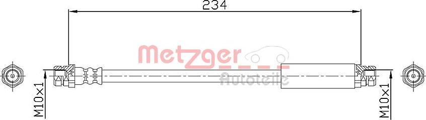 Metzger 4110359 - Тормозной шланг abcparts.ee
