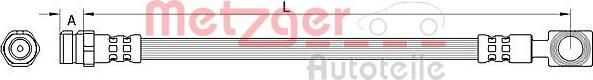 Metzger 4111522 - Тормозной шланг abcparts.ee