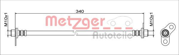 Metzger 4111744 - Тормозной шланг abcparts.ee
