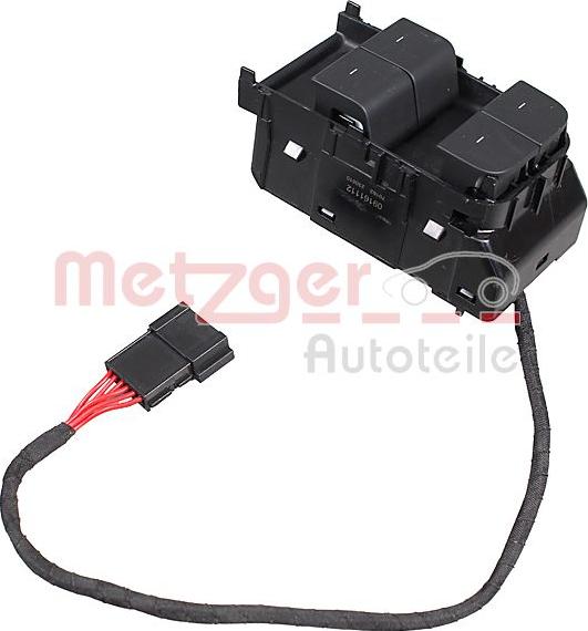 Metzger 09161112 - Выключатель, стеклоподъемник abcparts.ee