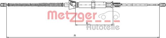 Metzger 10.9032 - Тросик, cтояночный тормоз abcparts.ee
