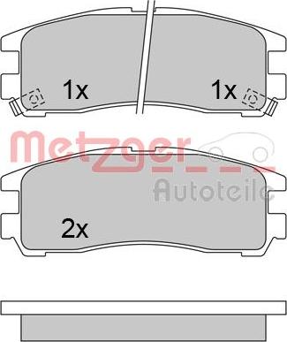 Metzger 1170413 - Тормозные колодки, дисковые, комплект abcparts.ee